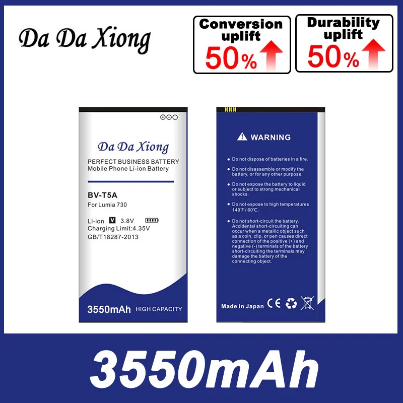 Dadaxiong 3550Mah Bv T5A Bv-T5A Bvt5A Batteria Agli Ioni Di Litio Per Nokia Lumia 730 735 738 Superman Rm 1038 1040