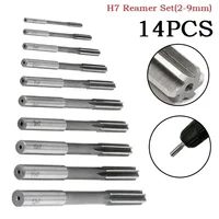 14PCS Machine Reamer Straight Shank Engineering Tools High Speed Steel Plumbing Tool 2/2.5/3/3.5/4/4.5/5/5.5/6/6.5/7/7.5/8/9mm N 1
