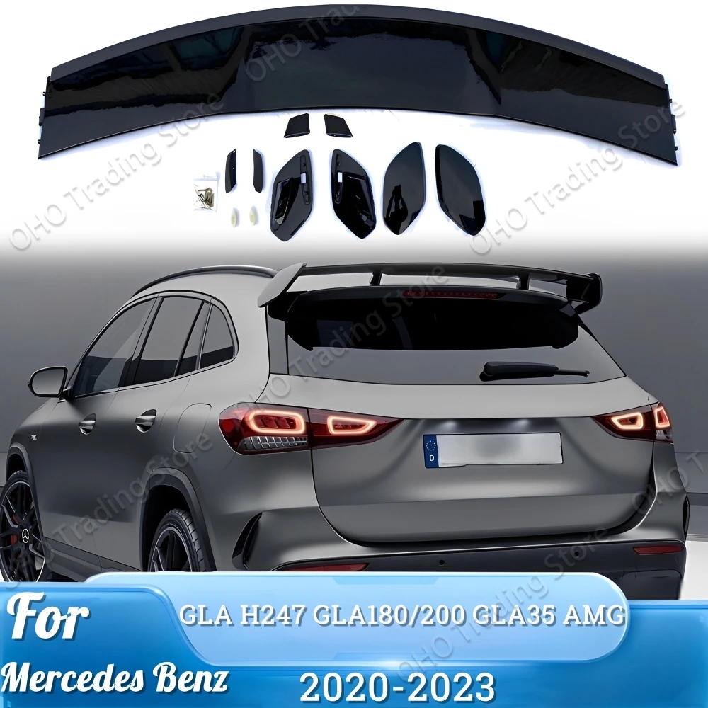 

Gloss Black Painted Rear Trunk Spoiler Wing For Mercedes Benz GLA Class H247 GLA180 GLA200 GLA250 GLA35 AMG 2020 2021 2022 2023