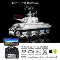Henglong Upgraded Ver 1/16 Snow 7.0 M4A3 Sherman RC Tank 3898 Metal Tracks Barrel Recoil Battle against BBs Airsoft TH17693-SMT7 2