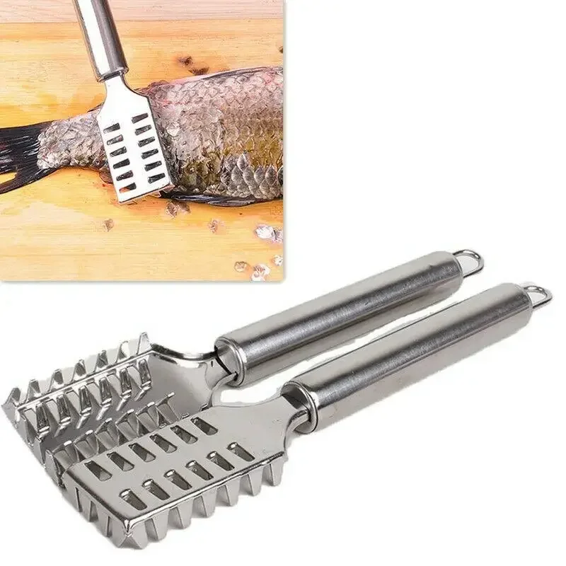 Stainless Fish Scales Scraping Graters Fast Remove Fish Cleaning Peeler Scraper Fish Skin Remover Tool Kitchen Accessorie
