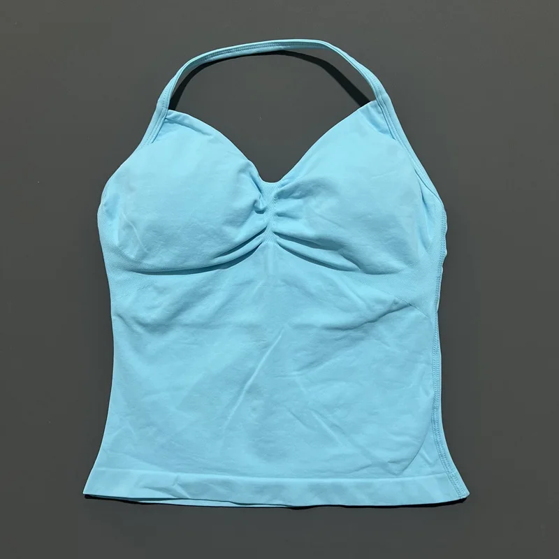HISTELLO Df Dupe Gym Longline Strappy Top Yoga Vest Woman Backless Tank Tops Sports Fitness Bras Running Workout Gym Halter 117 Se58343bd1d7f45ff95a851a02ad42984W