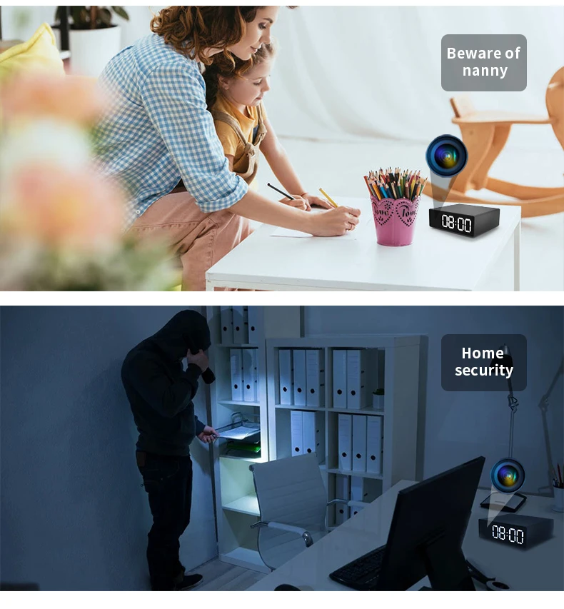 Cameră ceas pe masă