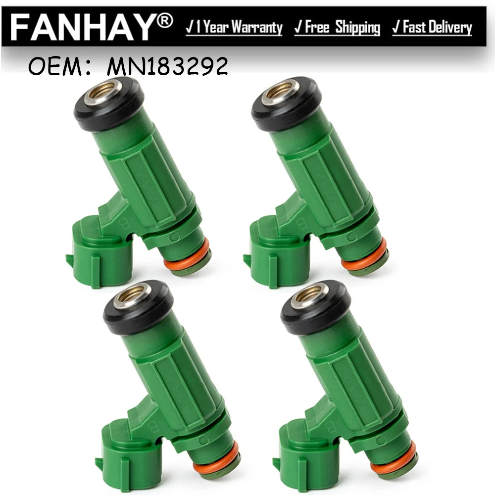 4PCS Fuel Injectors MN183292 For Mitsubishi Grandis Lancer 