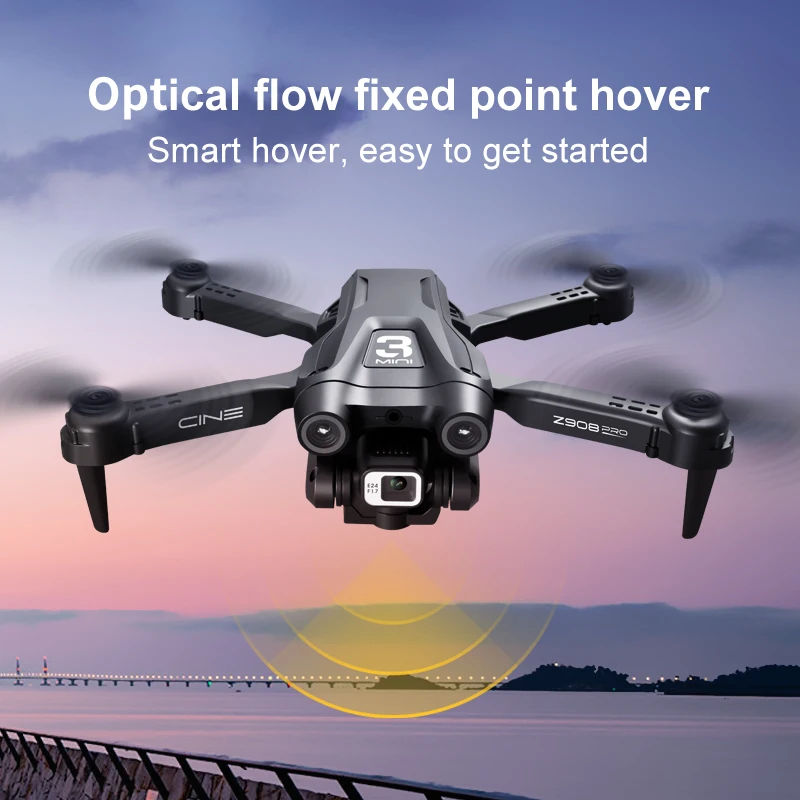 EBOYU Z908PRO RC Drone w/ 3 sides Avoid Obstacle WiFi FPV 4K Dual HD Cameras Altitude Hold Foldable RC Quadcopter Drone Gift Toy 5