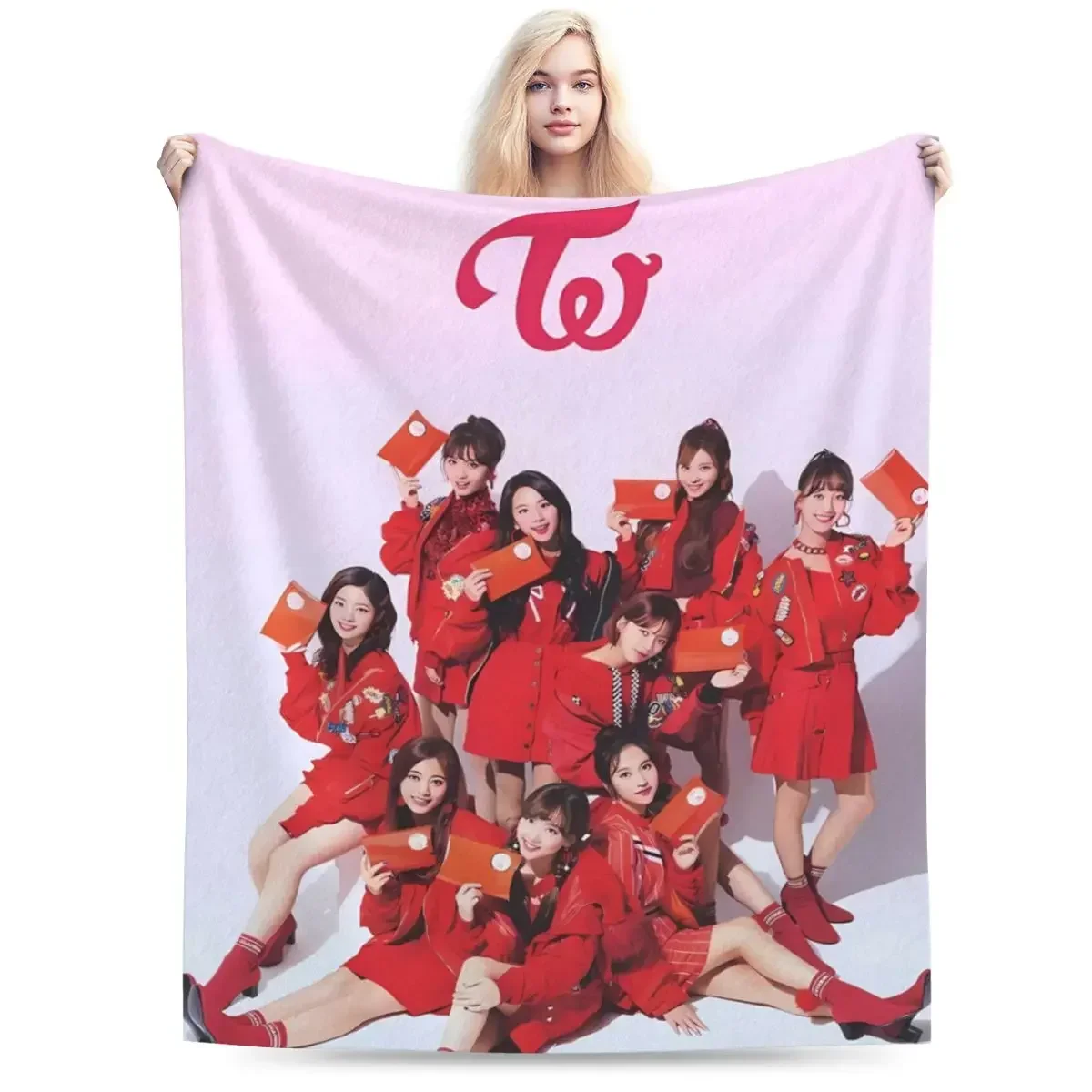 Kpop TWICE Girl Group All Season Fleece Blanket Throw Ultra Soft Flannel Blanket Digital Printed Premium Fluffy Fleece 6