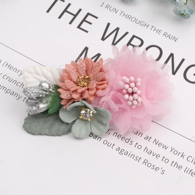 2022 New Chiffon Flower Hair Clips Pins Accessories Cute Hair Clips Pins for Baby Girls Toddlers Hairpin Kids заколка для волос 51