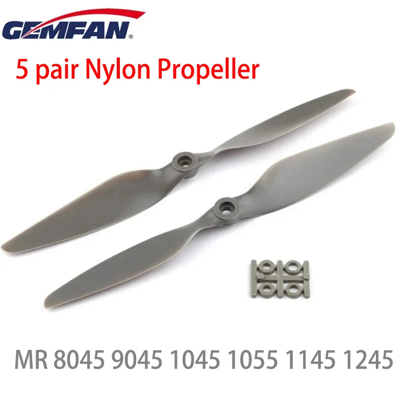 Hélices GEMFAN MR 8045 9045 1045 1145 1245 Nylon 5 paires pour RC Drone