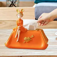 Girl Tissue Box Decorative Ornament for Office Dresser Bedroom 2