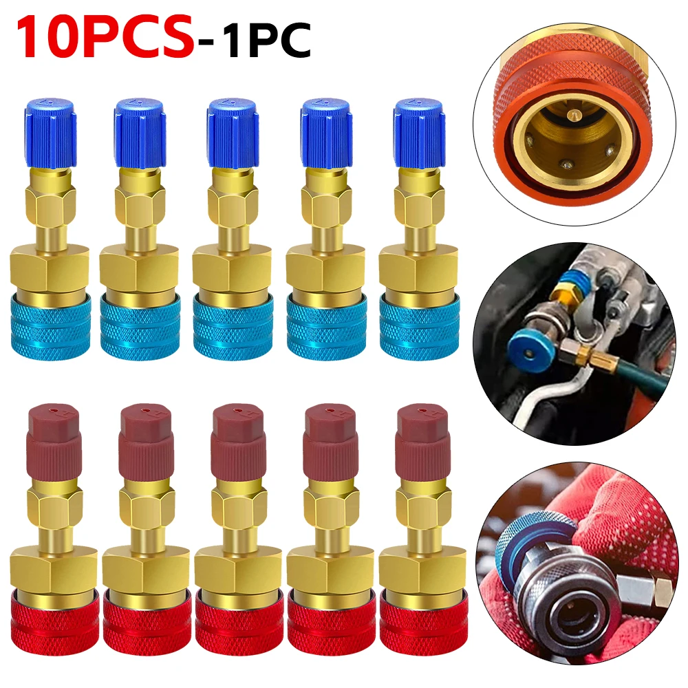 10-1PC High/Low Side Adapter Quick Fitting Coupler R1234YF To R134A for A/C  Refrigerant Charging Hose Car Airconditioning Tool - AliExpress