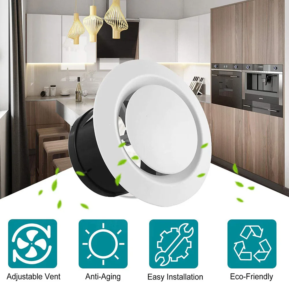 

Регулируемая решетка вентиляционного клапана из АБС-пластика, круглый диффузор, воздуховод, крышка для вентиляции, объем воздуха, для кухни, ванной комнаты, свежий