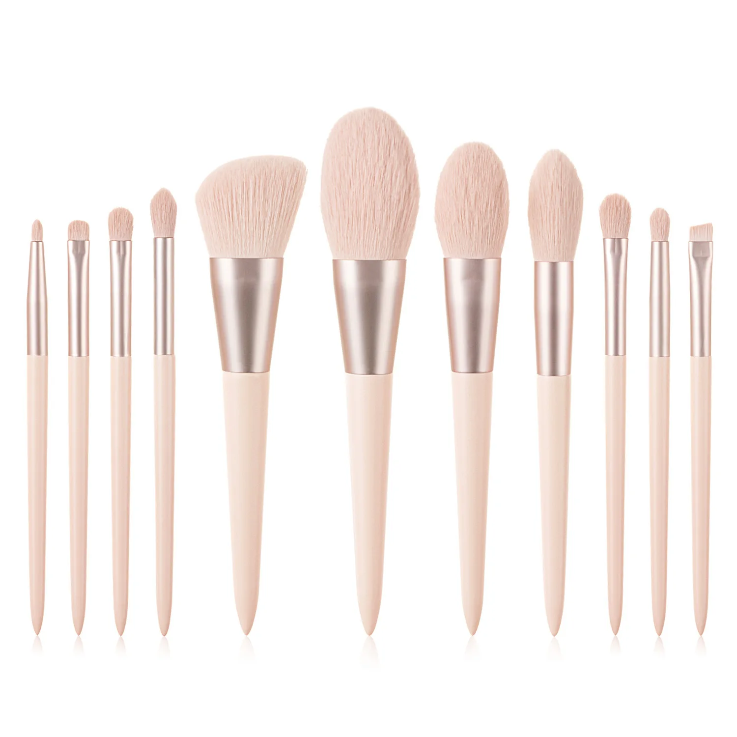 Professionelle Rosa 11 Pcs Make-Up Pinsel Set Super Weiches Haar Pinsel Foundation Pulver Lidschatten Blending Pinsel mit Kosmetik Tasche