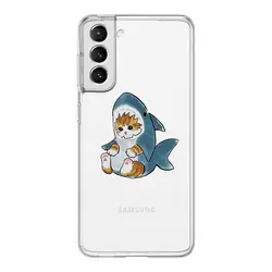 Adorable Cat Art Cartoon Silicone Clear Phone Case Cover - Samsung S20 Plus (B7)