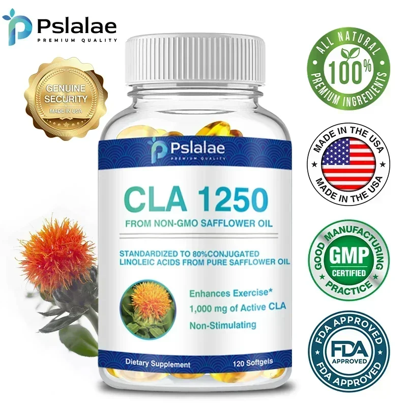 CLA 1250mg From Non-GMO Safflower Oil - Boosts Metabolism and Reduces Excess Fat