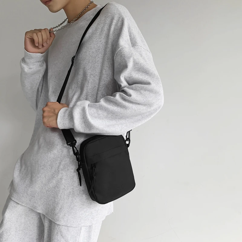 Messenger kabelky přes rameno pro muže ležérní plátěná malá crossbody kabelka na zip jednoduchá malá crossbody kabelka pánská taška