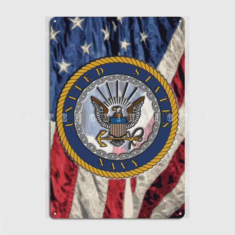 

Navy Poster Metal Plaque Cinema Living Room Club Bar Retro Plaques Tin Sign Poster