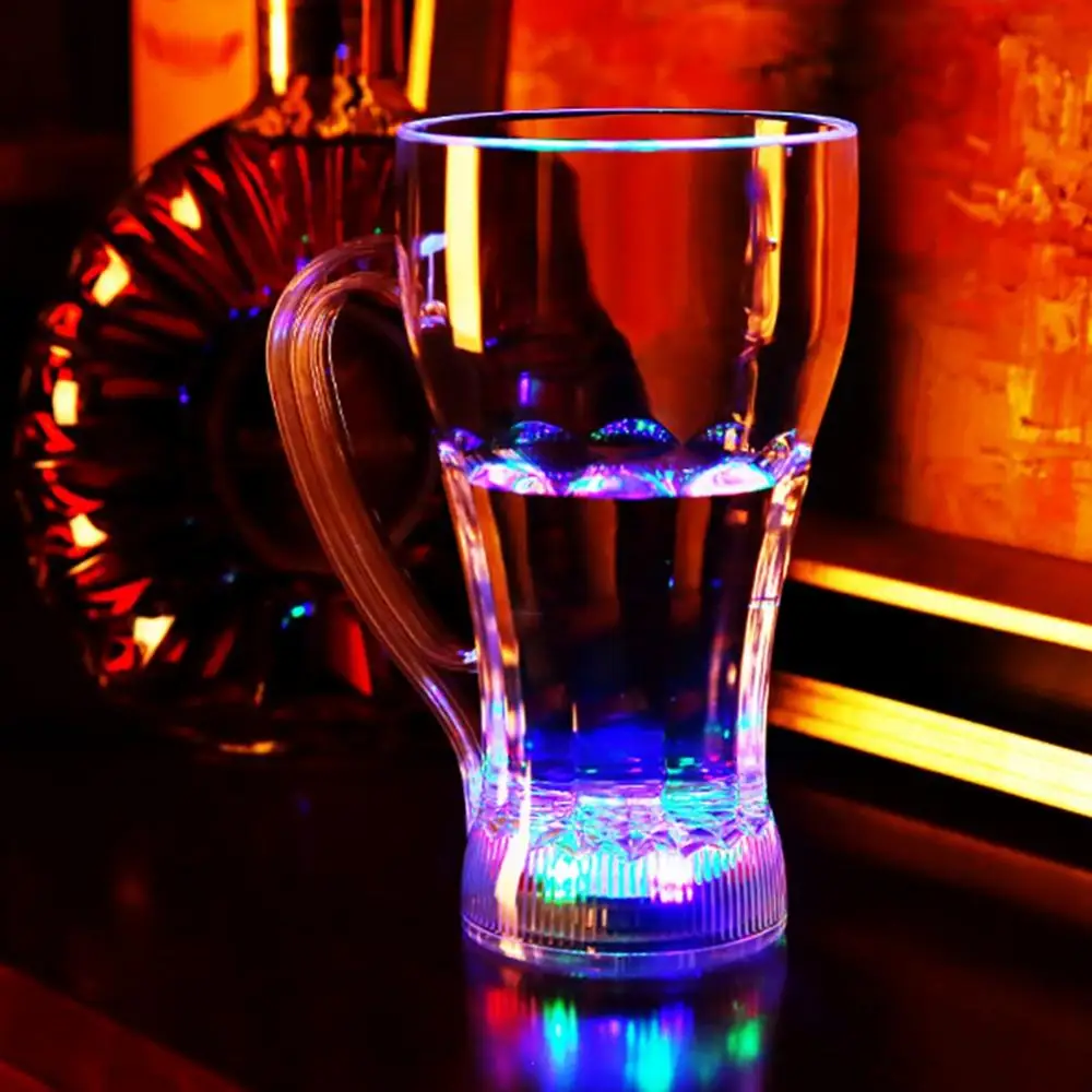 400-500ml LED Flashing Cup Acrylic Color Change Water Activated Light Up Beer Whisky Cup Mug Glowing Cup Club Bar Accessoires