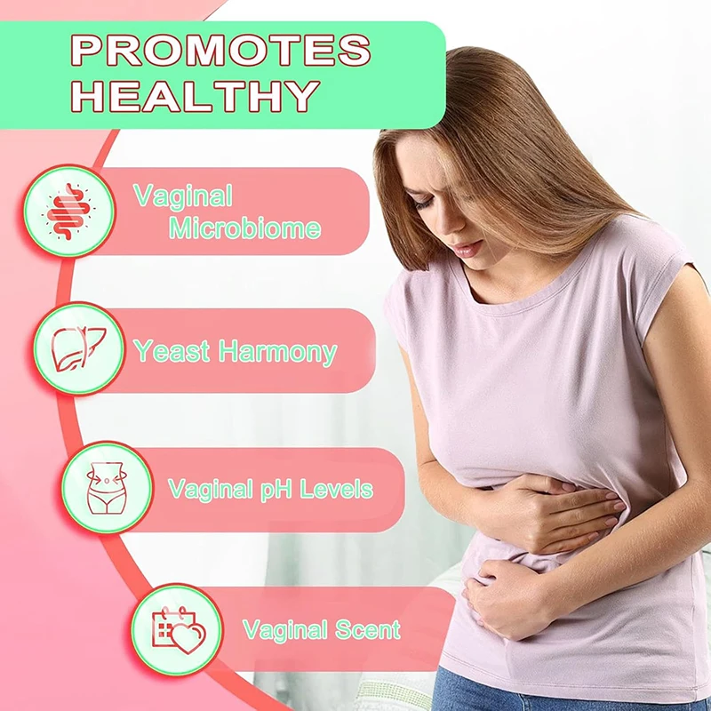 60pcs Vaginal Probiotics Vitamin For Women PH Balance - Women's Vaginal Health Supplement For Vaginal Odor & Vaginal Flora 5