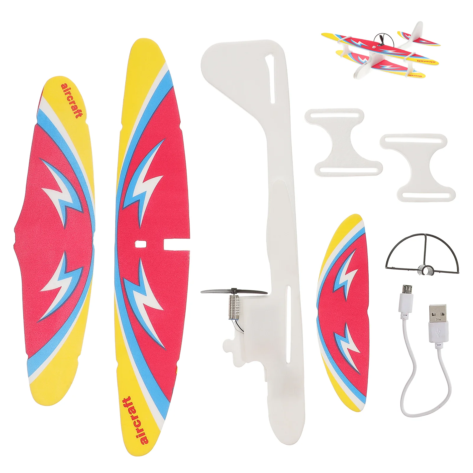 Foam Throwing Plane Toy Electric Capacitor for Aircraft Outdoor Playset Airplane Child Flying Model 4