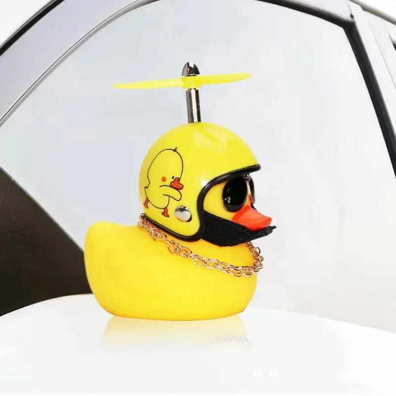 wonuu - Anatra in gomma giocattolo per auto, decorazione per cruscotto