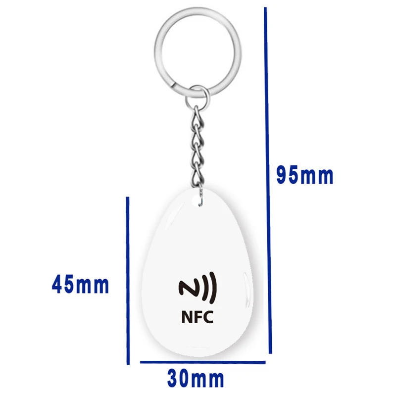 Smart NFC Epoxy Tag Keychain for Instant Contact and Payment Sharing