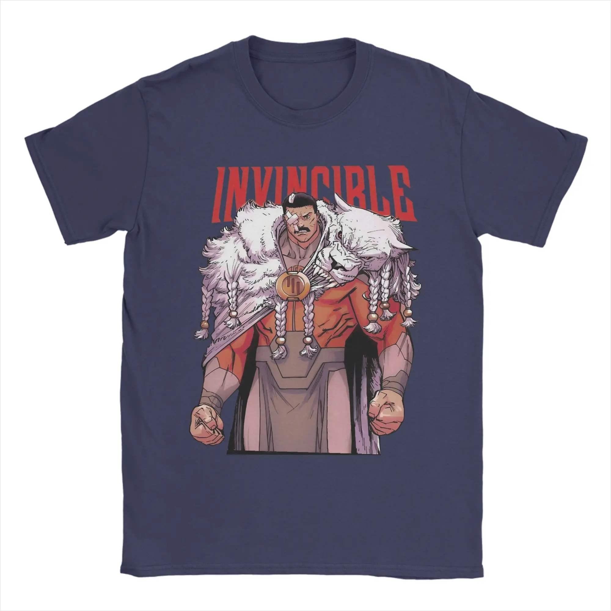 Men's Funny Pure Cotton Short Sleeve T-Shirt - Thragg Invincibles Grand Regent Design