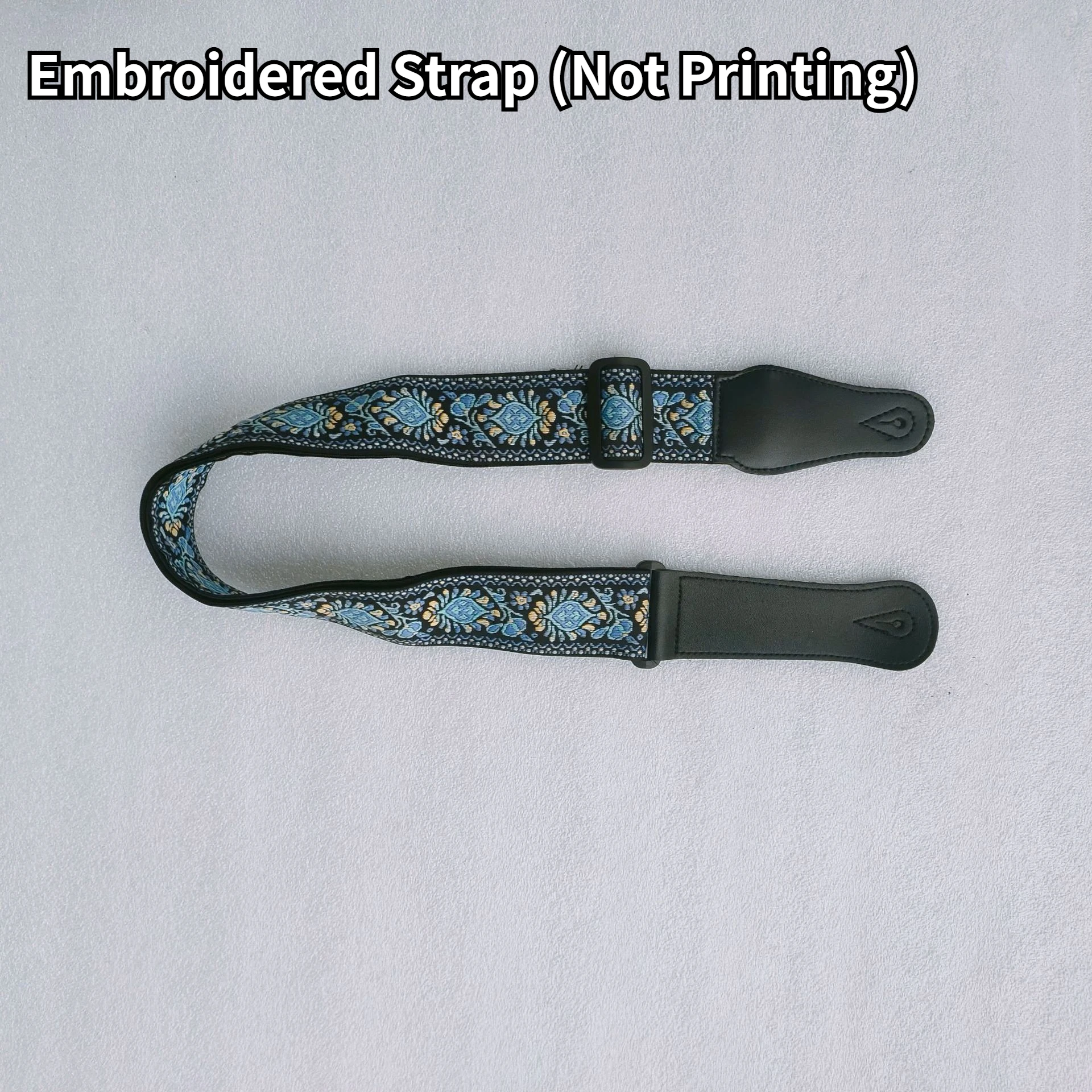 Artistic Print Adjustable Leather Guitar Strap
