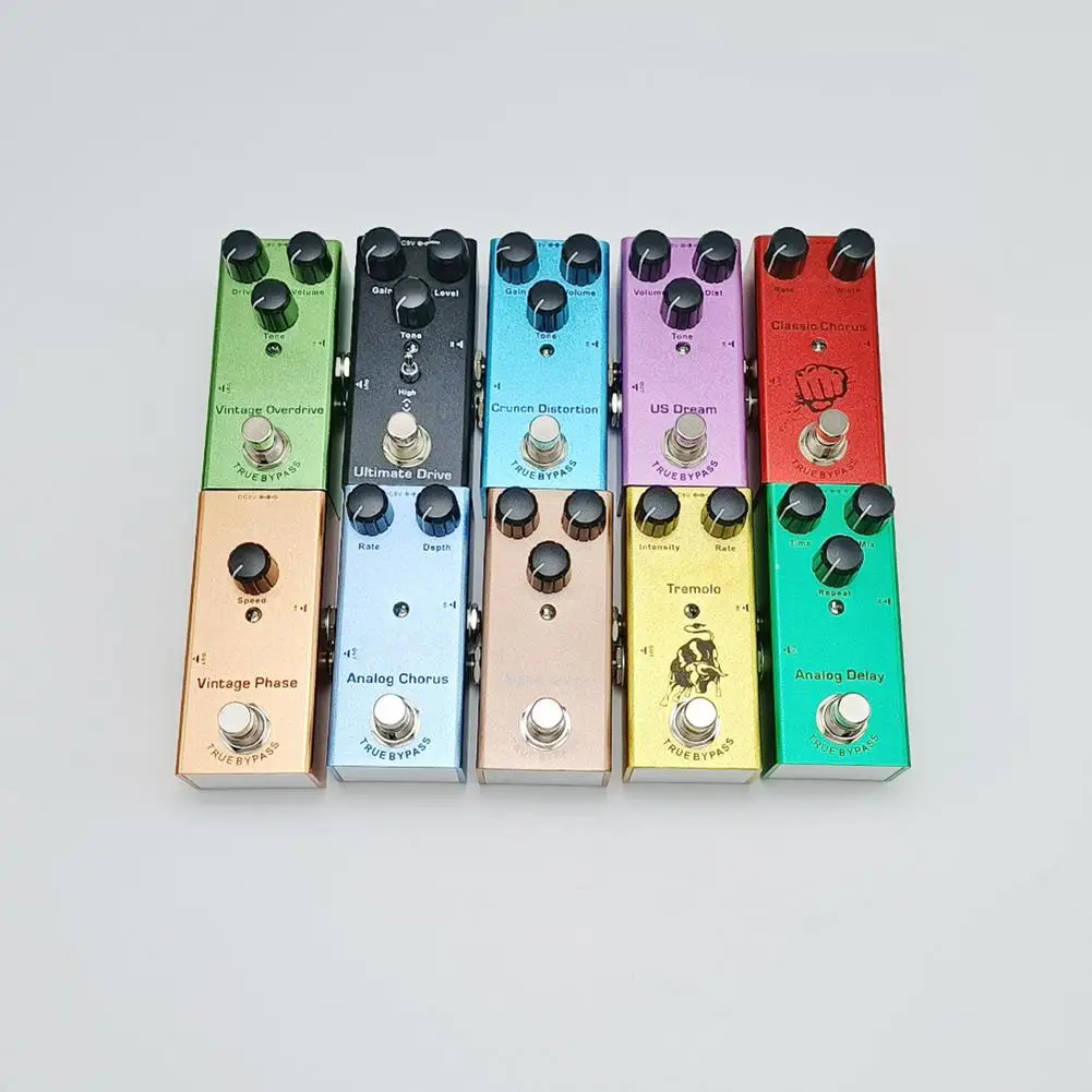 Pedale Per Chitarra Elettrica Vintage Overdrive/Distorsione Crunch/Distorsione/Tremolo/Chorus/Ritardo Digitale