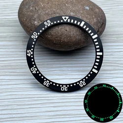 Steel Watch Bezel Insert Ring with C3 Green Luminous Finish - Premium Replacement Part (Steel  Luminous A)
