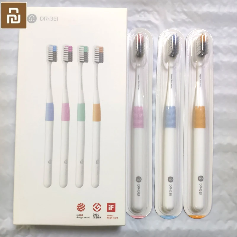 

4 Colors Doctor Bei Pasteur toothbrush Family Pack couple toothbrush imported soft fur food grade material with toothbrush box