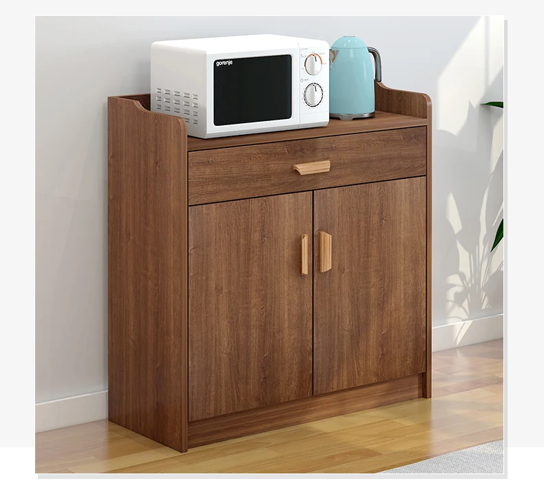 Nordic White Sideboard Kitchen Display Shelf Storage Dining Rustic Lad ...