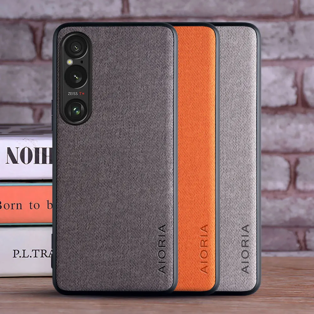Luxurious Leather Textile Phone Case - Premium Soft & Hard Cover for Sony Xperia 1 VI/10 VI