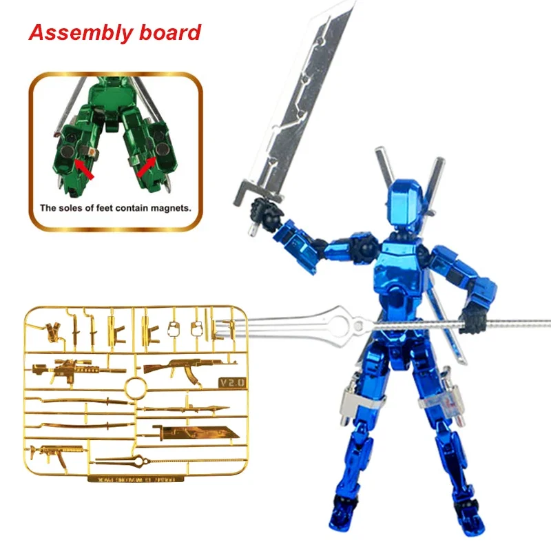 Action Figure Titan: Multi-Jointed Shapeshift Robot with Mannequin Character and Dog Set – Perfect Gifts