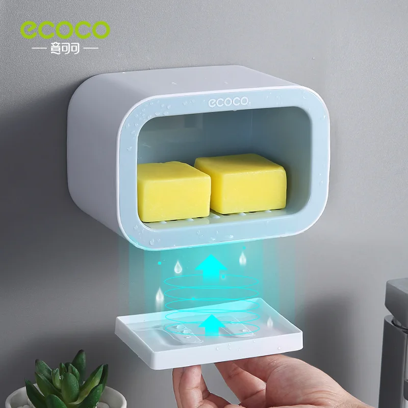 

Светлая Роскошная Коробка для мыла ECOCO, полка для хранения мыла в ванной комнате, настенная стойка для ванной комнаты, набор аксессуаров