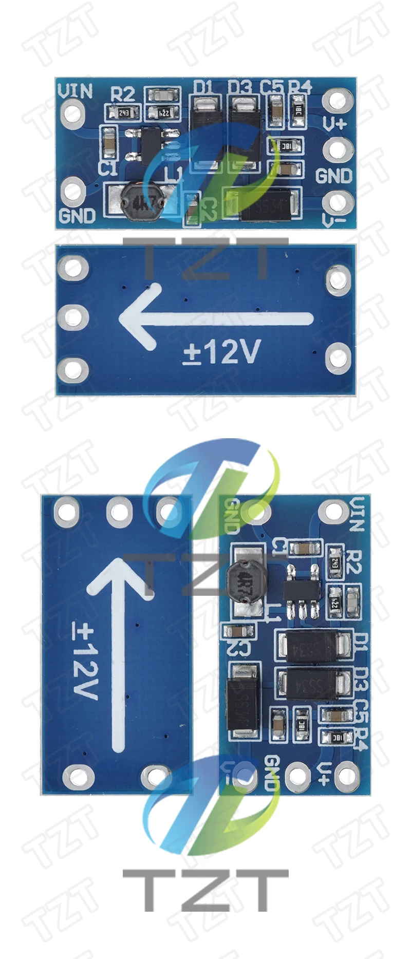 TZT TPS61040 Step-Up-Booster-Leistungsmodul DC 2,8 V ~ 5,5 V bis 12 V 50 mA für 18650 Lithium-Batterie, USV-Spannungswandler-Schutz – Detail 2