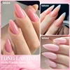 MEET ACROSS 6/8/10PCS 2 In 1 Rubber Base Gel Nail Polish Jelly Pink Transparent Nail Art Gel Soak Off UV LED Varnish Manicure 6