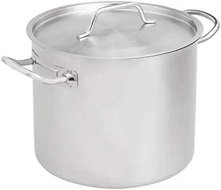 

Stainless Steel Aluminum-Clad Stock Pot with Cover Cooking glass pot Aluminium pan Stainless pot 냄비 Cookware Stainless steel