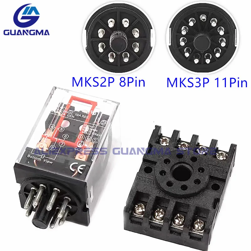 1PCS-100-New-MK2P-MK3P-Intermediate-Relay-AC220V-AC110V-AC24V-DC6V ...