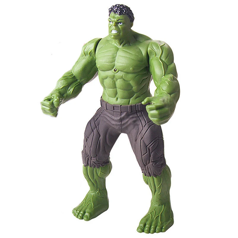 Marvel Spider Man Model Kit Hulk Iron Man Anime Toys PVC Activity Splices Luminous Doll Series Boy Children Birthday Gift