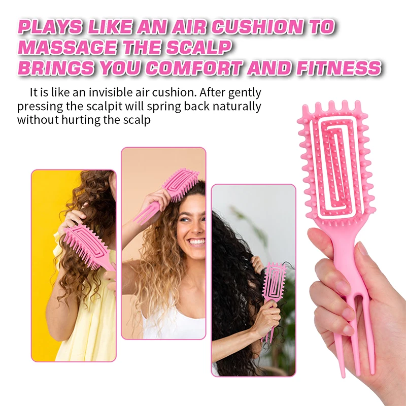 Vented Curl Defining Brush Men's and Women's Curly Hair Brush Curl Define Styling Brush for Combing and Shaping 3