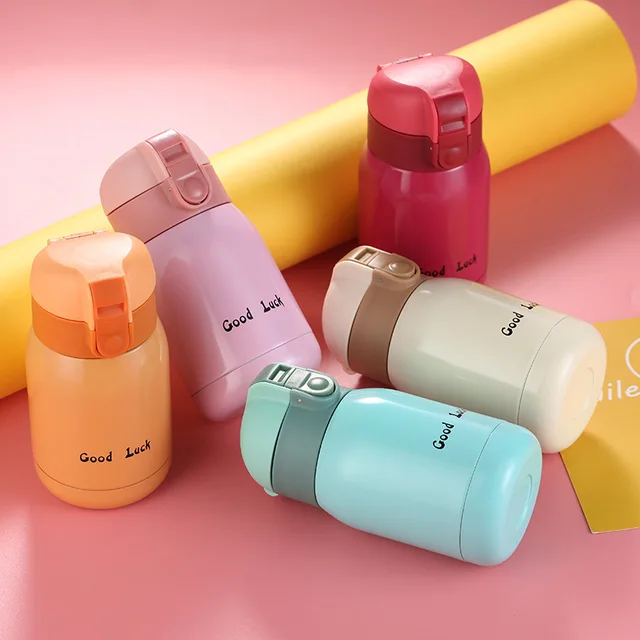 200ml/350ml Cute Candy Mini Thermos Cup Kids Cartoon Hot Water Bottle Stainless Steel Thermal Coffee Mug Vacuum flask insulated 4