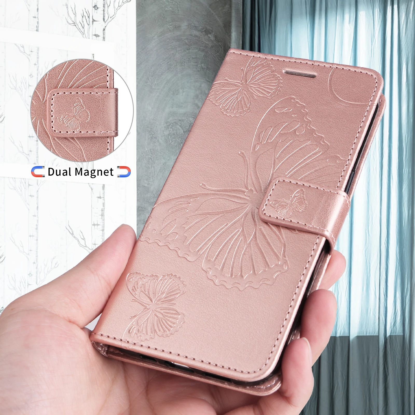 Magnetic Wallet Leather Case for Huawei Honor Smartphones