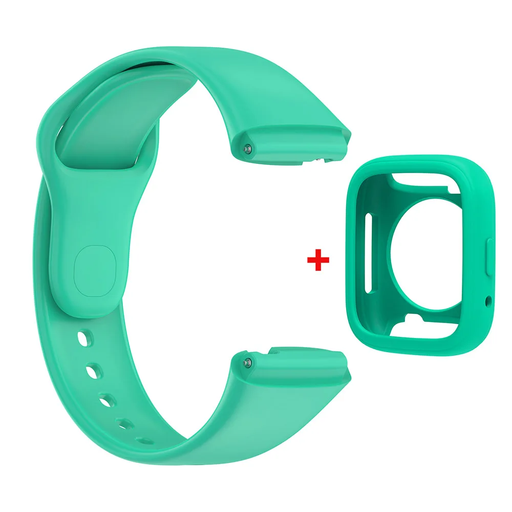 Silicone Watch Band with Protective Case Shell