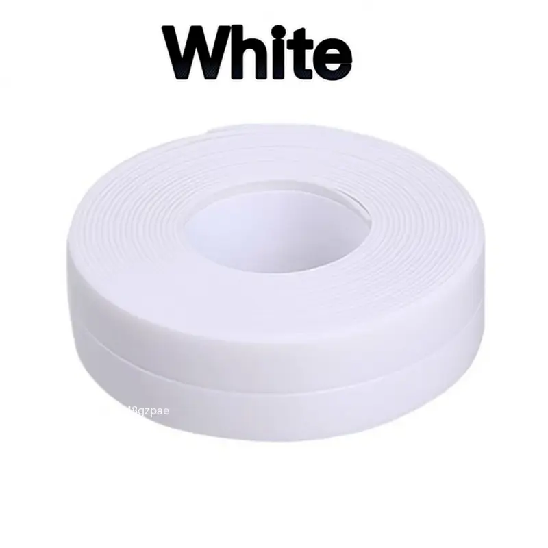 1 Roll PVC Sealing Tape For Bathroom Kitchen Caulk Strip Tape Self Adhesive Waterproof Wall Stickers Mold Proof Sealing Tapes - Image 9