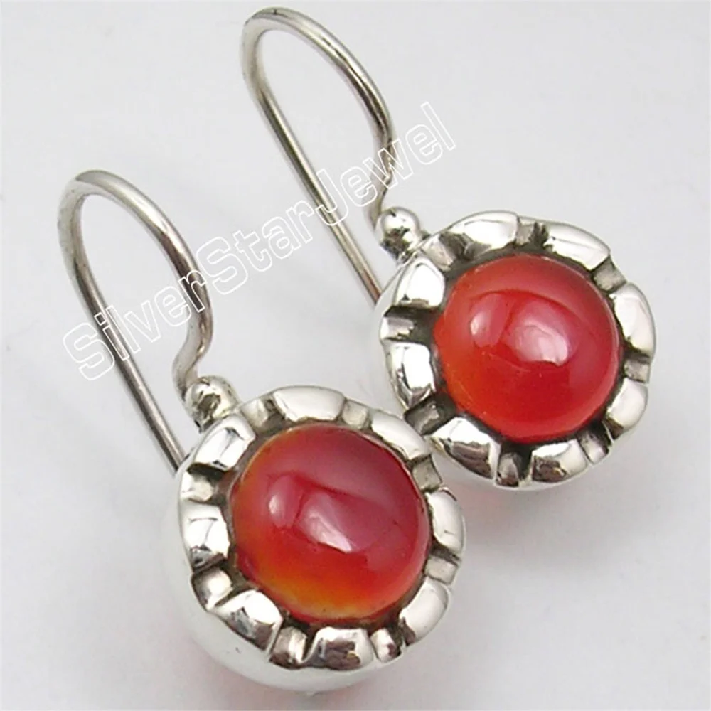 Many Color Classic Semi-precious Stone Hook Earring 0.9