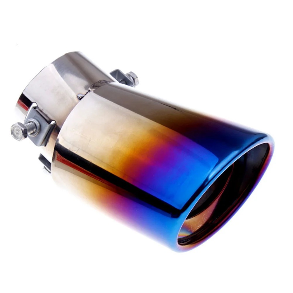 

Full Color Car Universal Stainless Steel Auto Exhaust Tail Tip Pipe Cover Muffler