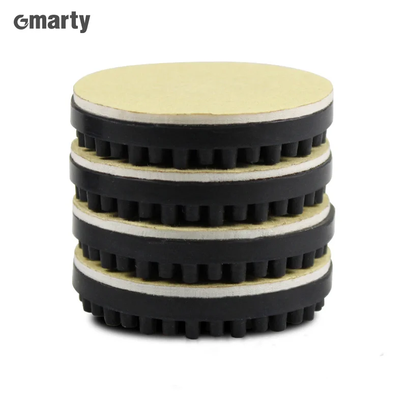 4pcs Rubber Pads Turntable Vibration-Absorption Isolation Stand Feet Pads Self-adhesive Anti-Slip Foot Pad Shock-absorbing Pad