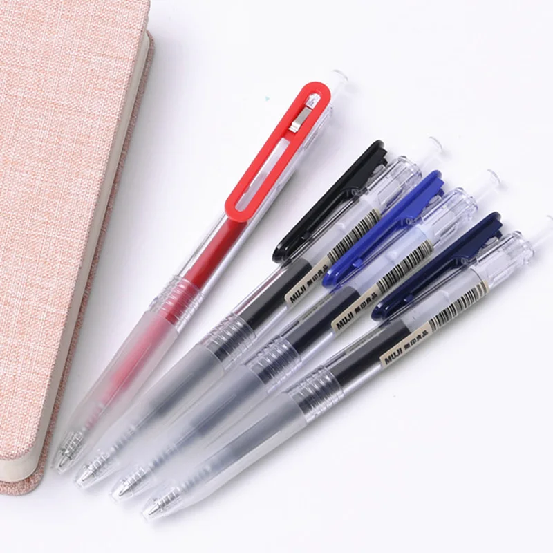 Retractable Japanese Gel Pen Press Type Pens Student School Supplies  5-10pcs Set