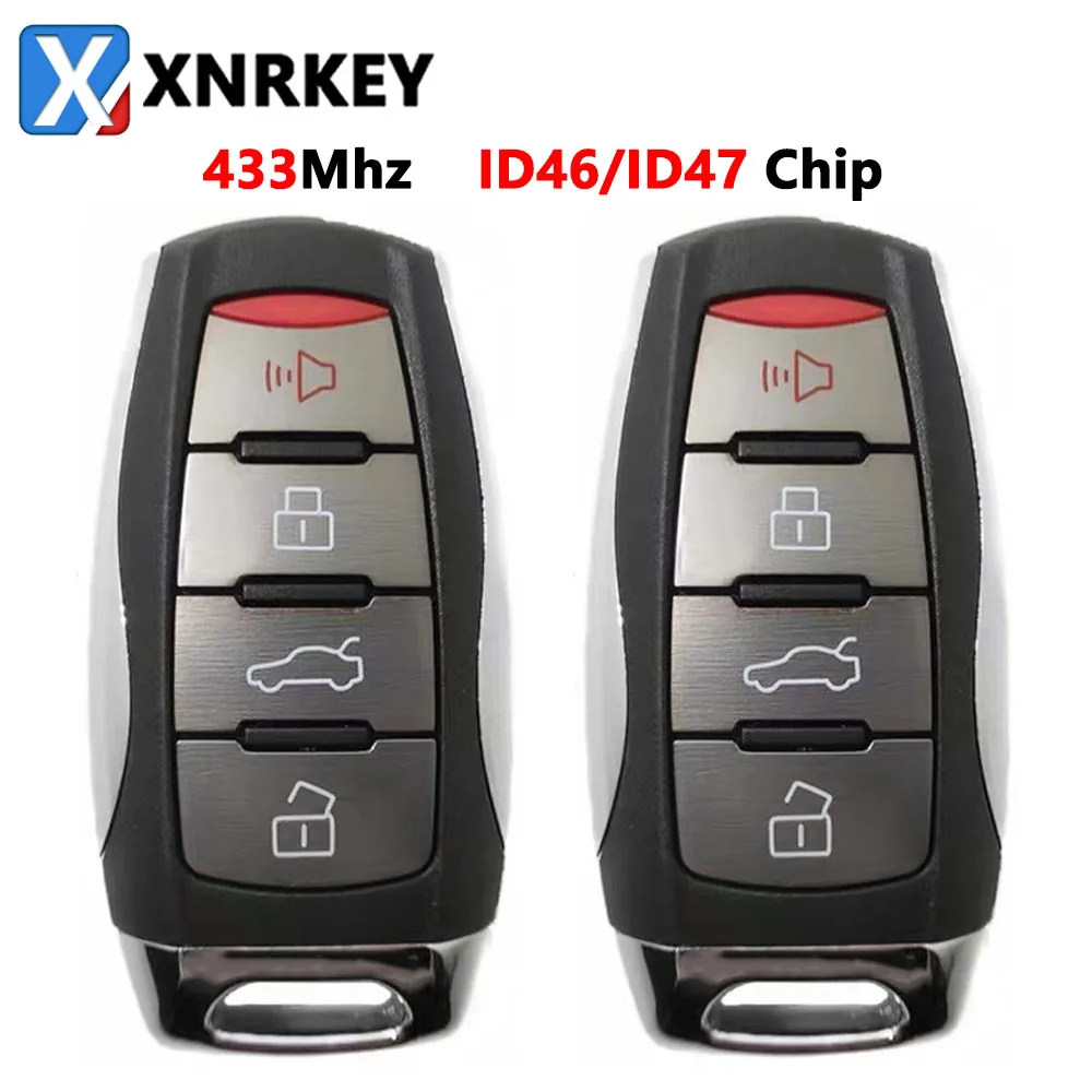 XNRKEY 4 Button Keyless Smart Remote Car Key ID46/ID47 Chip 433Mhz for GWM Great Wall Haval H4 H7 H8 H9 H2S M4 M6 F7X F7