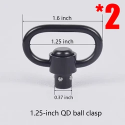 Tactical Quick - Detach Sling Mount Adapter for Hunting and Airsoft Rifles (2PCS 1.25 - QD Adapter)
